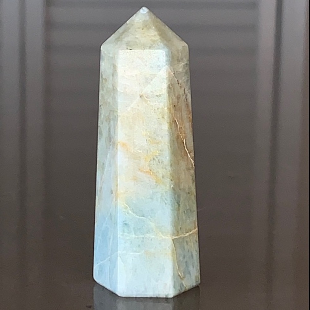 Aquamarine Polished Obelisk Tower Point 2.75”